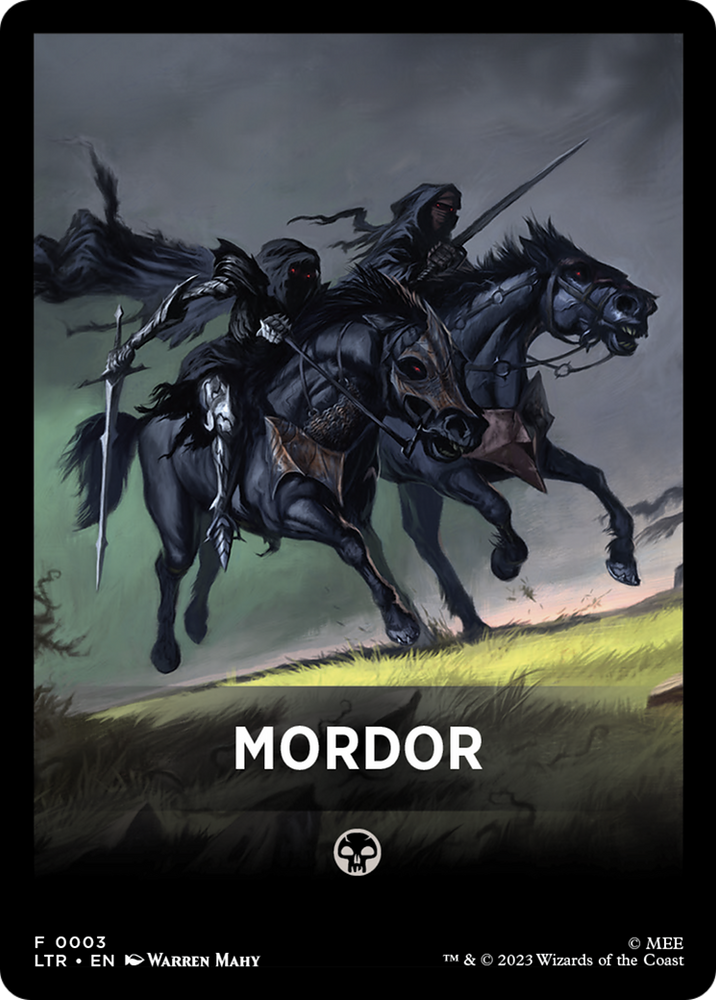 Mordor Theme Card [The Lord of the Rings: Tales of Middle-Earth Tokens] Magic: The Gathering