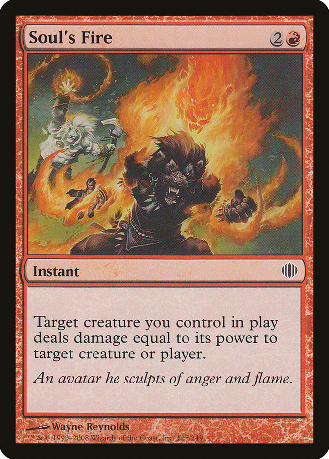 Soul's Fire [Shards of Alara] Magic: The Gathering