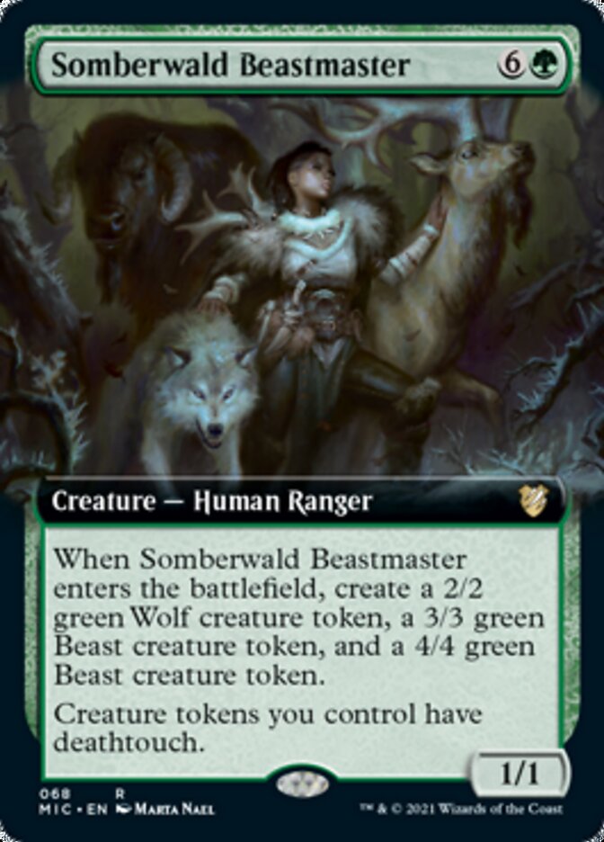 Somberwald Beastmaster (Extended Art) [Innistrad: Midnight Hunt Commander] Magic: The Gathering