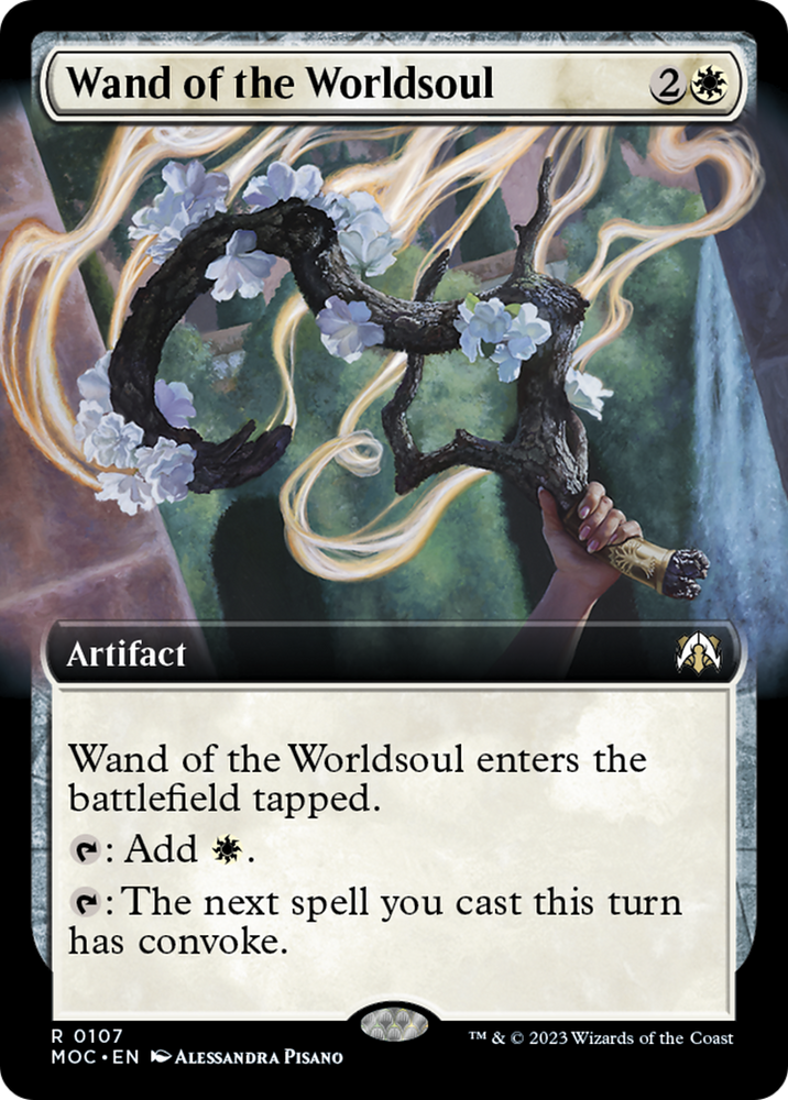 Wand of the Worldsoul (Extended Art) [March of the Machine Commander] Magic: The Gathering