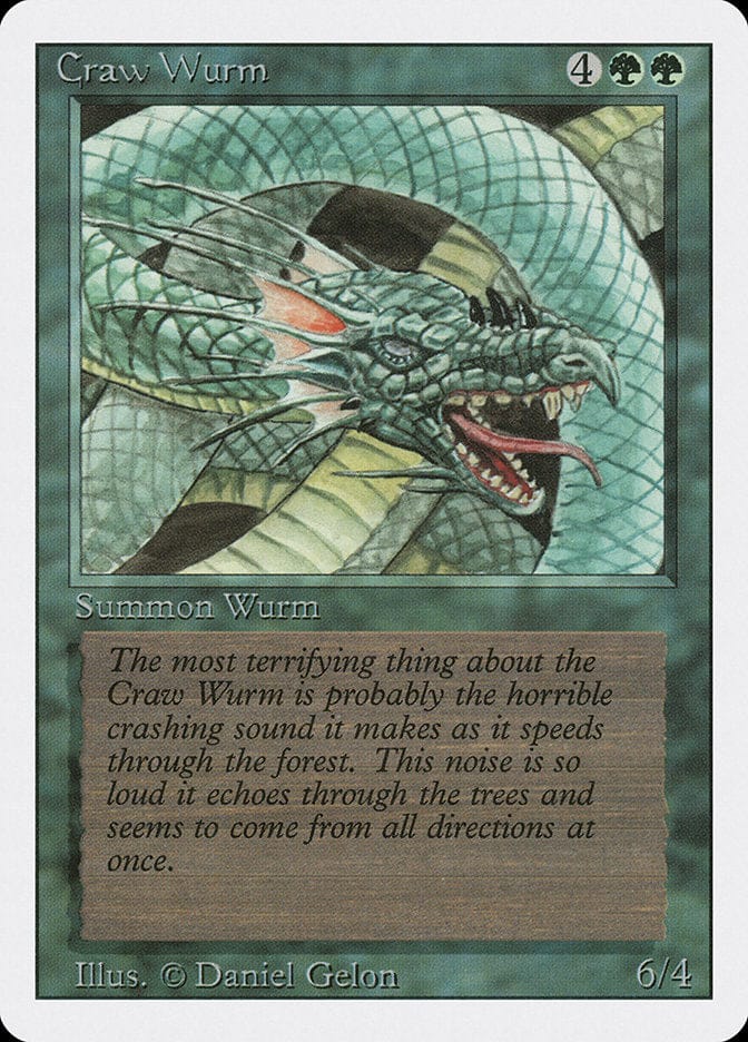 Craw Wurm [Revised Edition] Magic: The Gathering