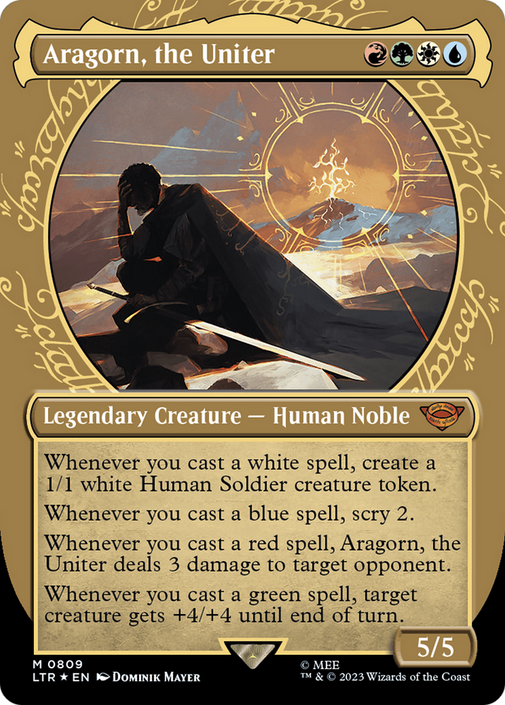 Aragorn, the Uniter (Showcase) (Surge Foil) [The Lord of the Rings: Tales of Middle-Earth] Magic: The Gathering