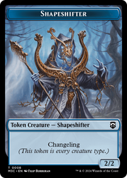 Shapeshifter (0008) (Ripple Foil) // Dragon Double-Sided Token [Modern Horizons 3 Commander Tokens] Magic: The Gathering