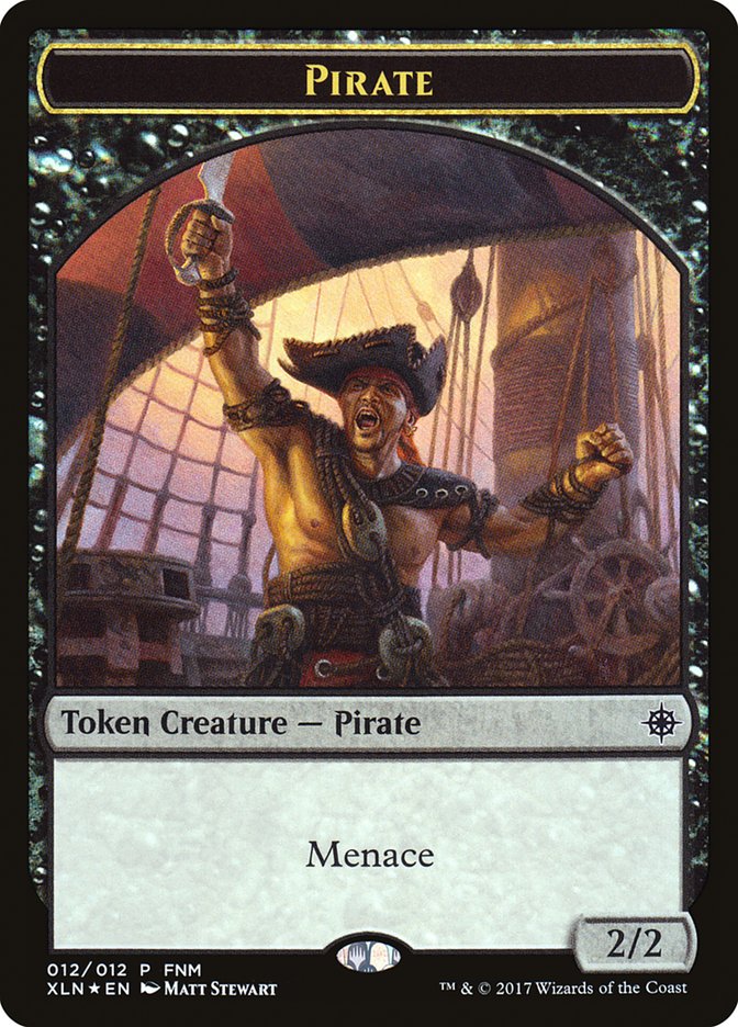 Pirate // Treasure Double-Sided Token [Friday Night Magic 2017] Magic: The Gathering
