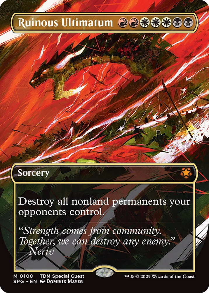 Ruinous Ultimatum (Borderless) [Tarkir: Dragonstorm Special Guests] Magic: The Gathering