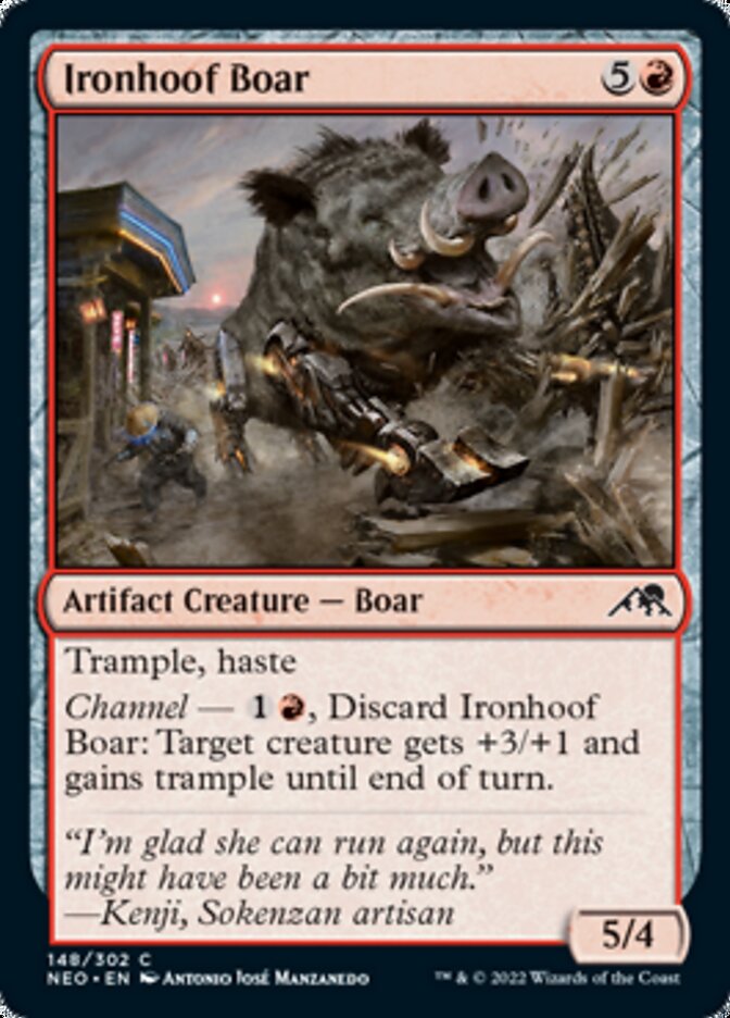 Ironhoof Boar [Kamigawa: Neon Dynasty] Magic: The Gathering