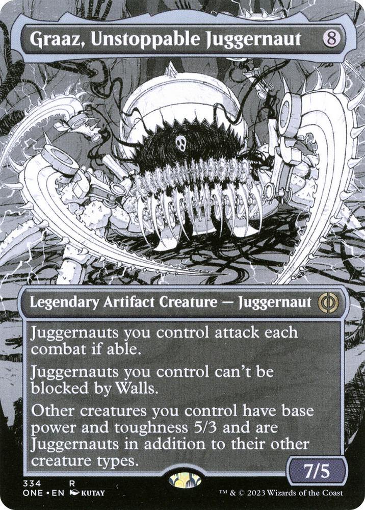 Graaz, Unstoppable Juggernaut (Borderless Manga) [Phyrexia: All Will Be One] Magic: The Gathering