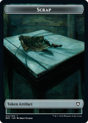 Scrap // Powerstone Double-Sided Token [The Brothers' War Commander Tokens] Magic: The Gathering