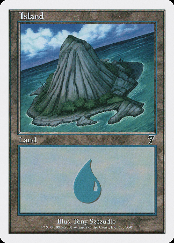 Island (335) [Seventh Edition] Magic: The Gathering