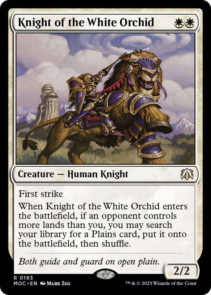 Knight of the White Orchid [March of the Machine Commander] Magic: The Gathering