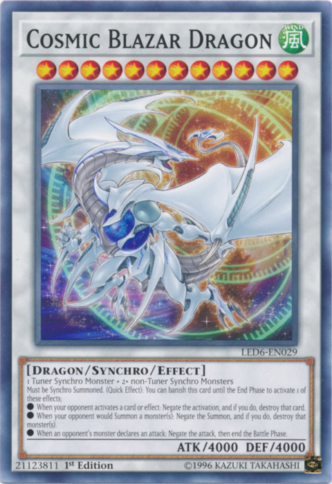 Cosmic Blazar Dragon [LED6-EN029] Common Yu-Gi-Oh!