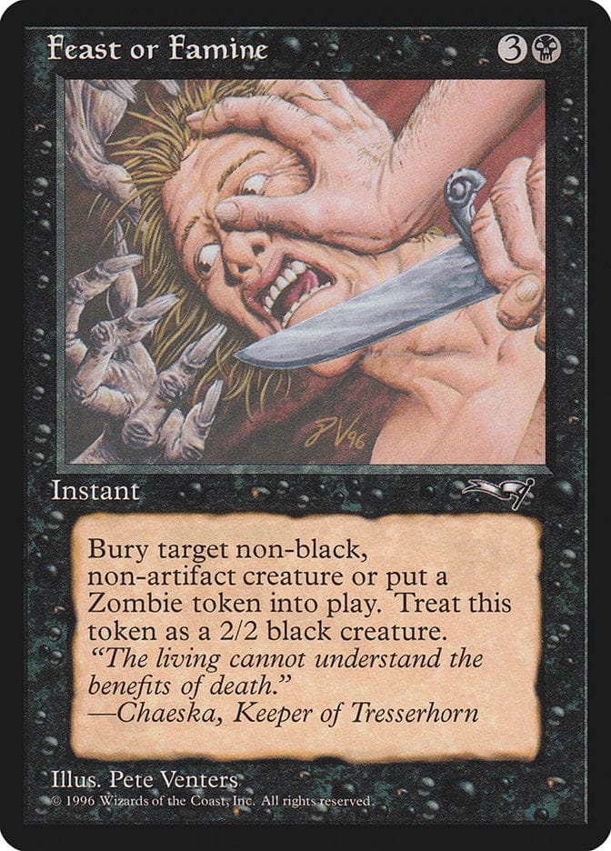 Feast or Famine (Face Pressed) [Alliances] Magic: The Gathering