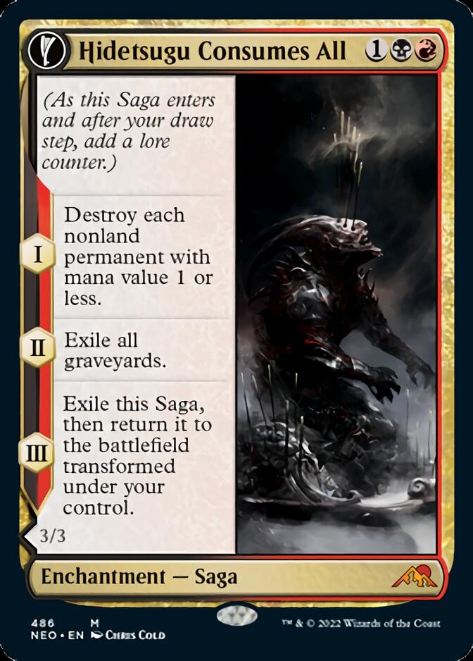 Hidetsugu Consumes All // Vessel of the All-Consuming (Extended Art) [Kamigawa: Neon Dynasty] Magic: The Gathering