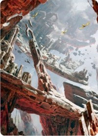 Mountain 3 Art Card [Zendikar Rising Art Series] Magic: The Gathering