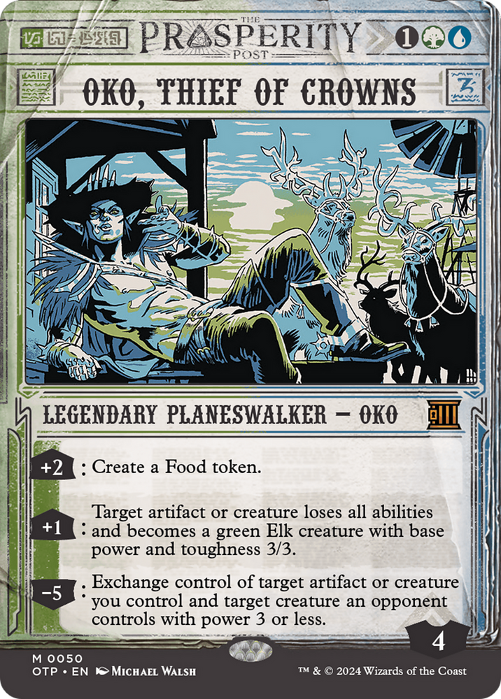 Oko, Thief of Crowns [Outlaws of Thunder Junction: Breaking News] Magic: The Gathering
