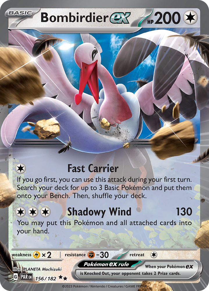 Bombirdier ex (156/182) [Scarlet & Violet: Paradox Rift] Pokémon