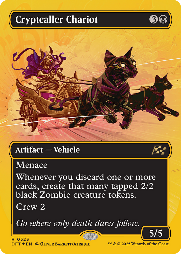 Cryptcaller Chariot (Borderless) (First-Place Foil) [Aetherdrift] Magic: The Gathering