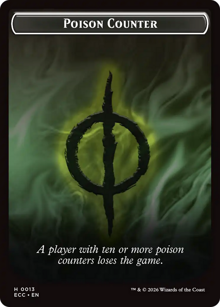 Saproling // Poison Counter Double-Sided Token [Lorwyn Eclipsed Tokens] Magic: The Gathering