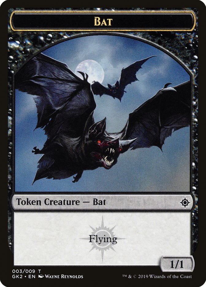 Bat // Spirit (010) Double-Sided Token [Ravnica Allegiance Guild Kit Tokens] Magic: The Gathering