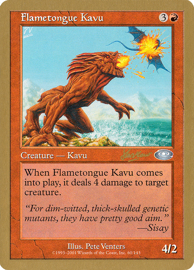 Flametongue Kavu (Sim Han How) [World Championship Decks 2002] Magic: The Gathering