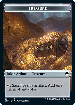 Treasure // Treasure Double-Sided Token [Starter Commander Decks] Magic: The Gathering