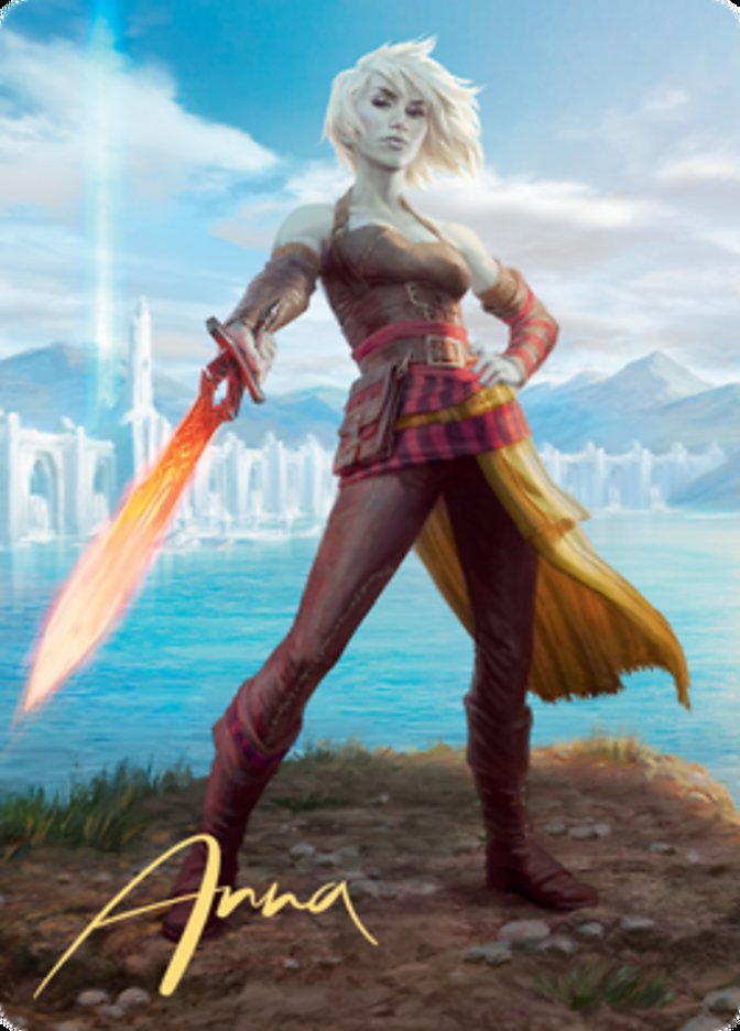 Nahiri, Heir of the Ancients 1 Art Card (Gold-Stamped Signature) [Zendikar Rising Art Series] Magic: The Gathering