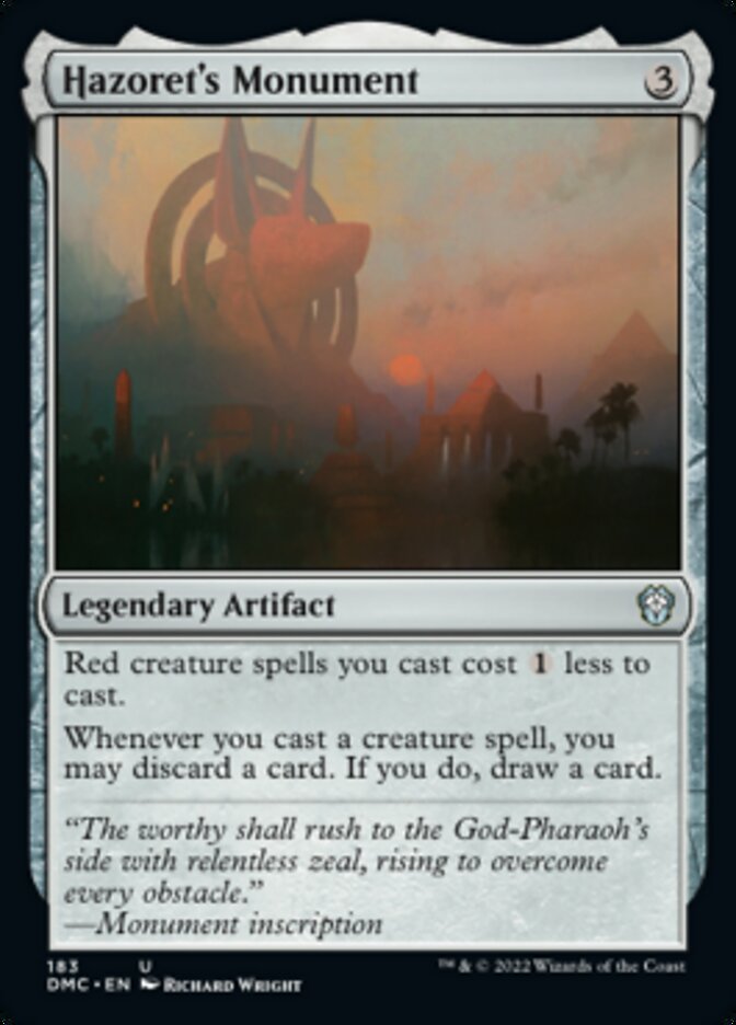 Hazoret's Monument [Dominaria United Commander] Magic: The Gathering