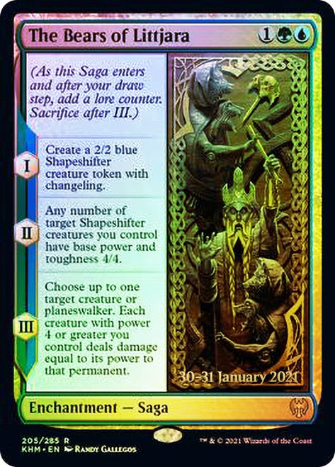 The Bears of Littjara [Kaldheim Prerelease Promos] Magic: The Gathering