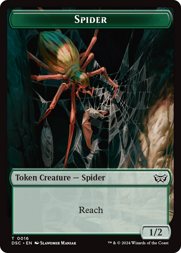Treefolk // Spider Double-Sided Token [Duskmourn: House of Horror Commander Tokens] Magic: The Gathering