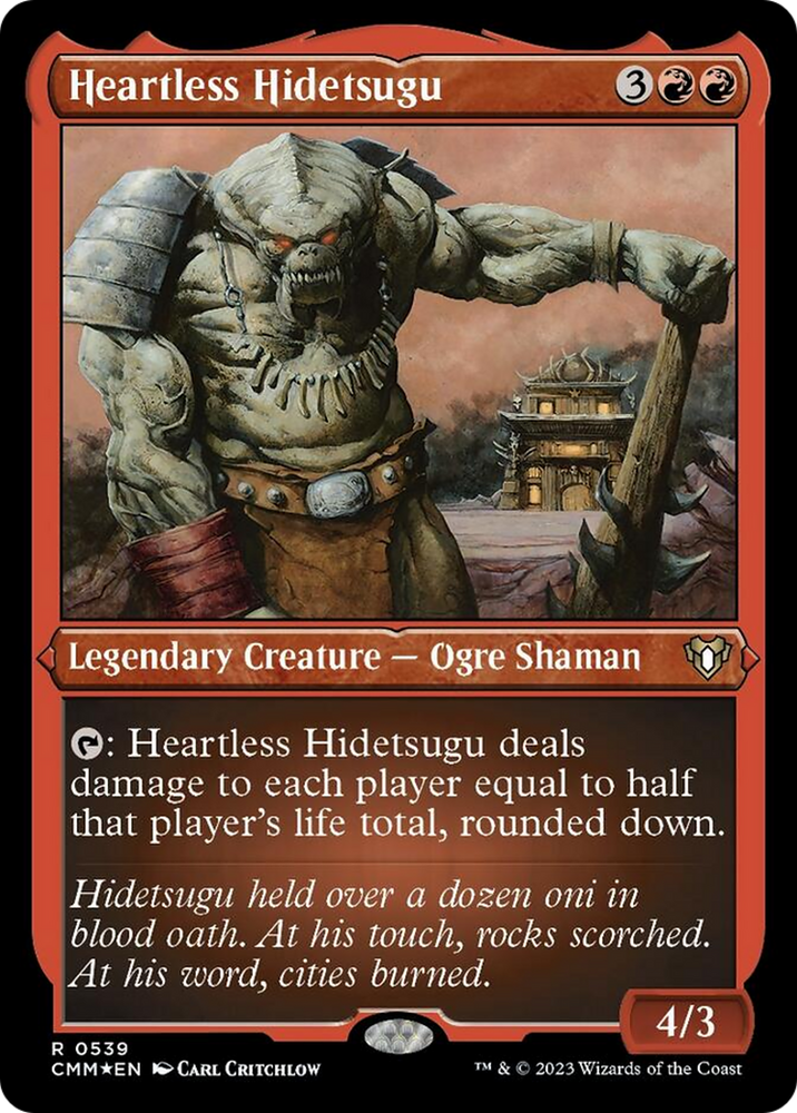Heartless Hidetsugu (Foil Etched) [Commander Masters] Magic: The Gathering
