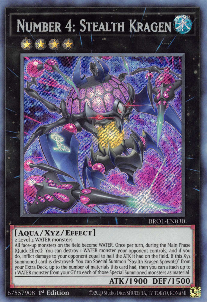 Number 4: Stealth Kragen [BROL-EN030] Secret Rare - Yugioh Cards For Your TCG Needs!