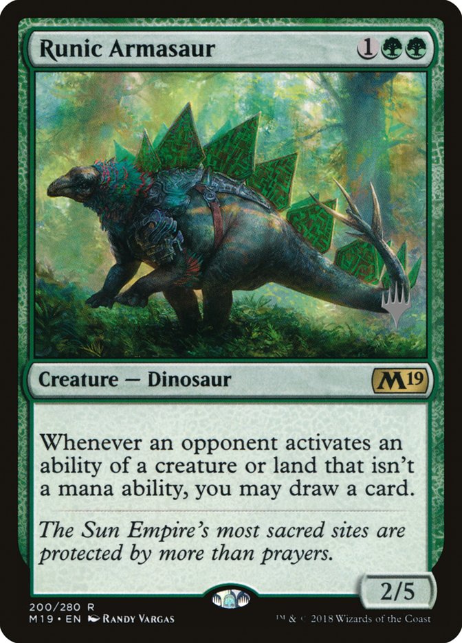 Runic Armasaur (Promo Pack) [Core Set 2019 Promos] Magic: The Gathering