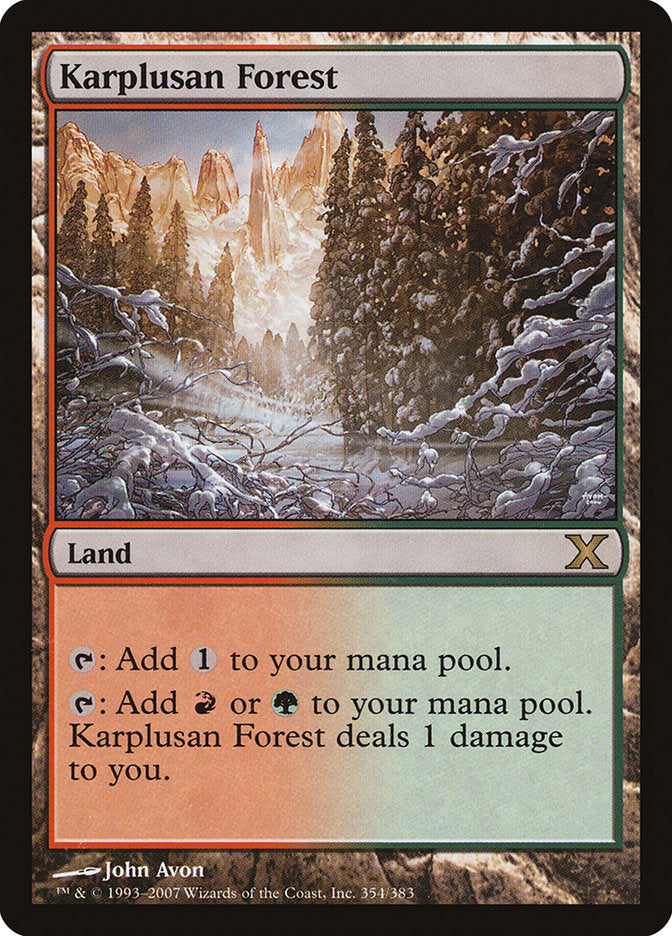 Karplusan Forest [Tenth Edition] Magic: The Gathering