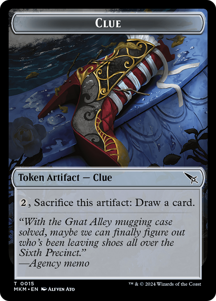 Thopter (0020) // Clue (0015) Double-Sided Token [Murders at Karlov Manor Tokens] Magic: The Gathering