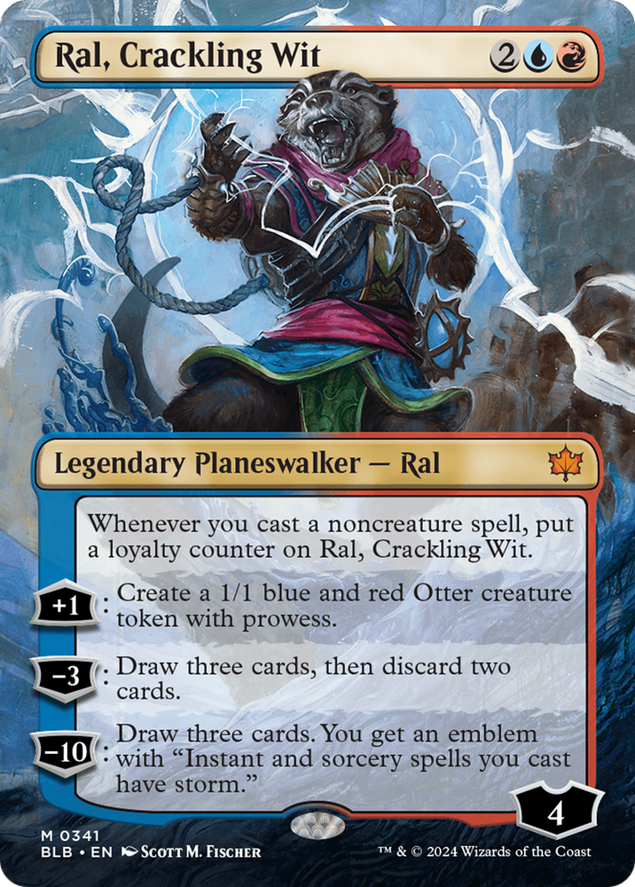 Ral, Crackling Wit (Borderless) [Bloomburrow] Magic: The Gathering
