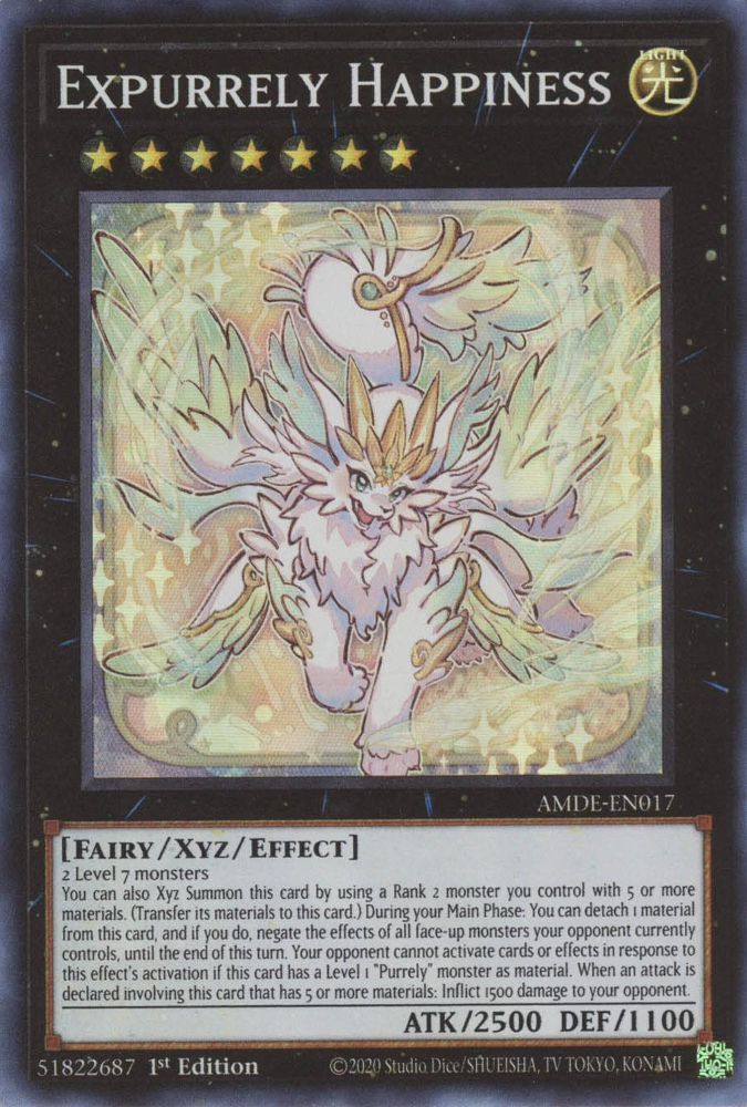 Expurrely Happiness [AMDE-EN017] Super Rare - Yugioh Cards For Your TCG Needs!