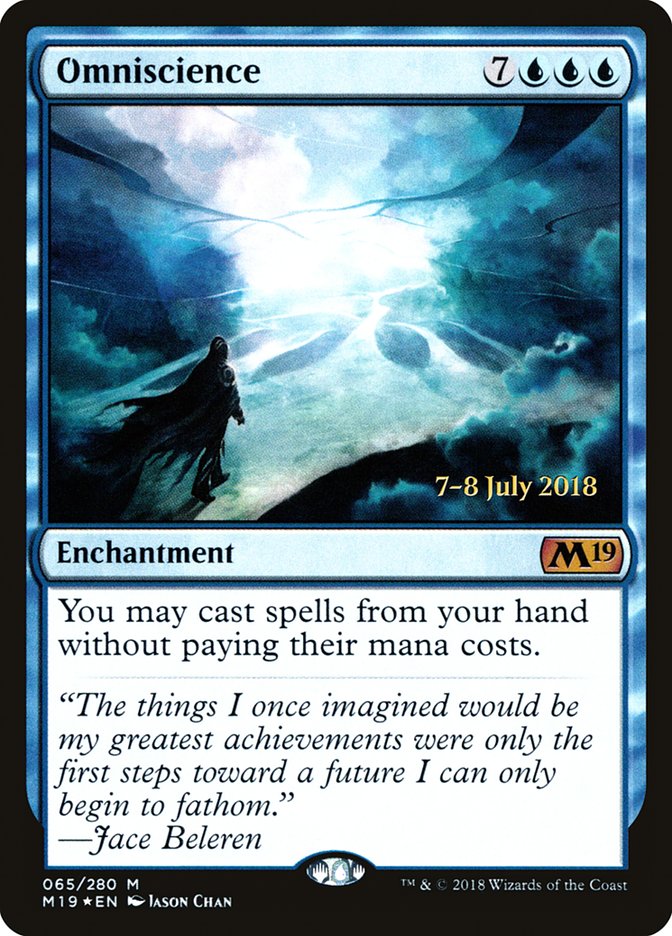 Omniscience [Core Set 2019 Prerelease Promos] Magic: The Gathering