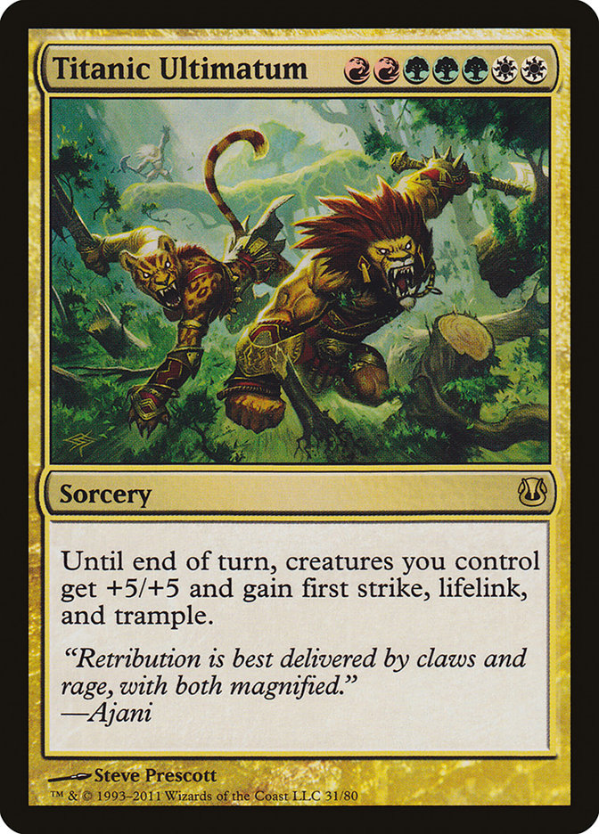 Titanic Ultimatum [Duel Decks: Ajani vs. Nicol Bolas] Magic: The Gathering