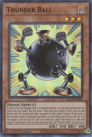Thunder Ball [BLCR-EN004] Ultra Rare - Yugioh Cards For Your TCG Needs!