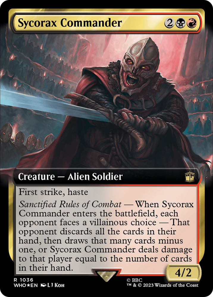 Sycorax Commander (Extended Art) (Surge Foil) [Doctor Who] Magic: The Gathering