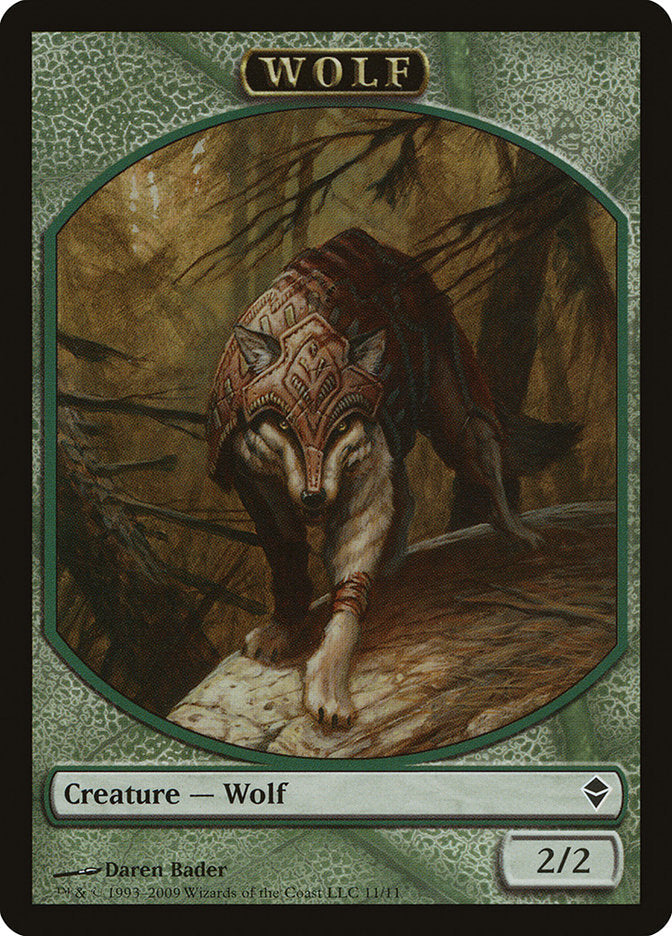 Wolf Token [Zendikar Tokens] Magic: The Gathering