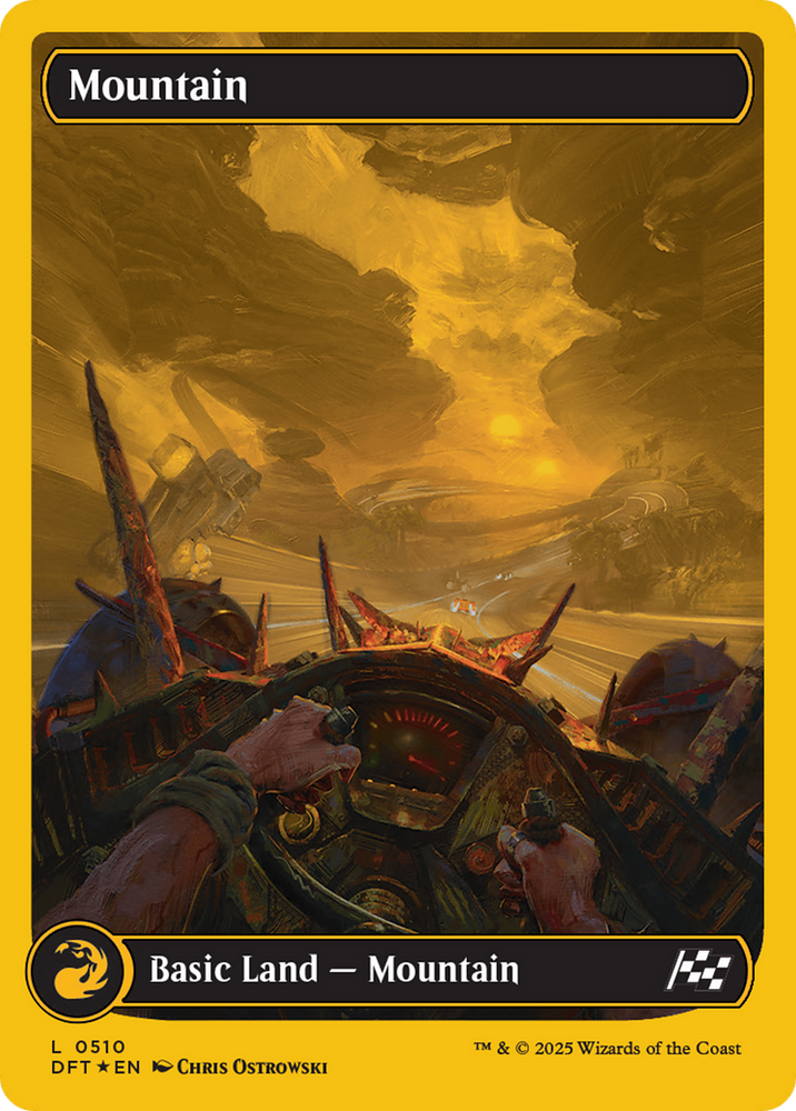 Mountain (0510) (First-Place Foil) [Aetherdrift] Magic: The Gathering