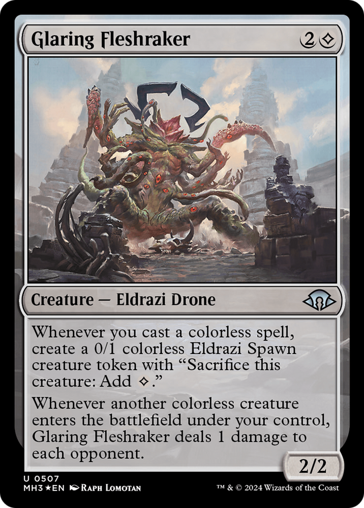 Glaring Fleshraker (Ripple Foil) [Modern Horizons 3] Magic: The Gathering