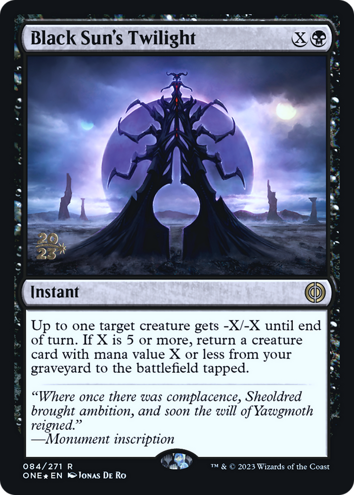 Black Sun's Twilight [Phyrexia: All Will Be One Prerelease Promos] Magic: The Gathering