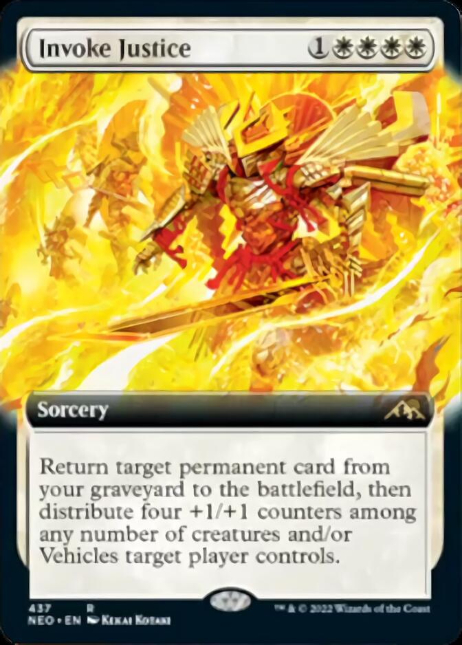 Invoke Justice (Extended Art) [Kamigawa: Neon Dynasty] Magic: The Gathering