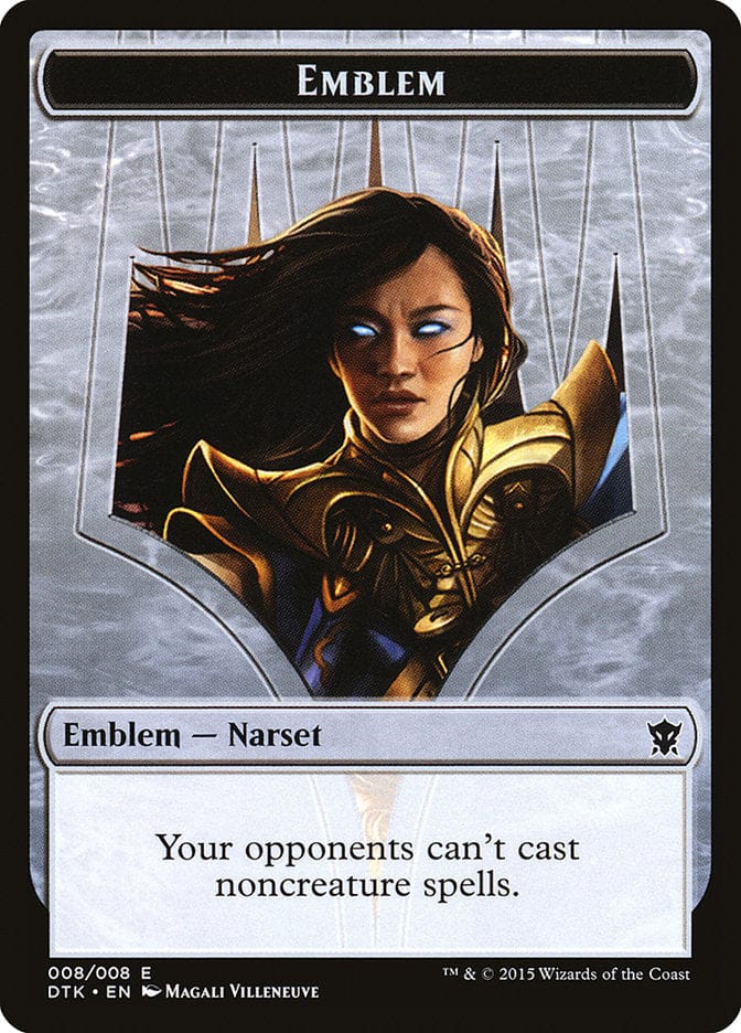 Narset Transcendent Emblem [Dragons of Tarkir Tokens] Magic: The Gathering