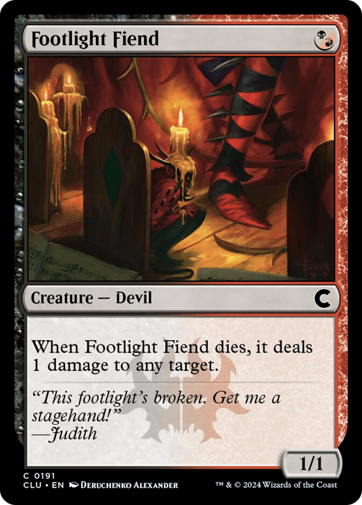 Footlight Fiend [Ravnica: Clue Edition] Magic: The Gathering