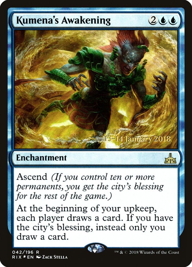 Kumena's Awakening [Rivals of Ixalan Prerelease Promos] Magic: The Gathering