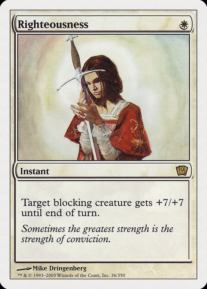 Righteousness [Ninth Edition] Magic: The Gathering