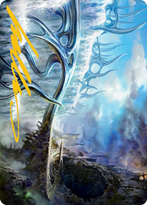 Mistvault Bridge Art Card (Gold-Stamped Signature) [Modern Horizons 2 Art Series] Magic: The Gathering